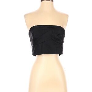 Tibi Black Strapless Top